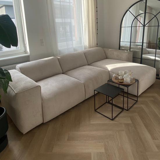 Modernes Fischgrät-Design in Beige 